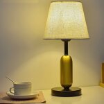 Jeffergarden penrux lampe de table de chevet, lampe de chevet  intensit variable 3 couleurs avec abat ...