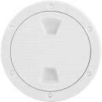 Jeffergarden plaque de pont abs 4 pouces ronde blanche anti - uv rsistant  la corrosion visser le couvercle ...