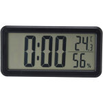 Jeffergarden r�veil num�rique portable noir, temp�rature et humidit�, horloge �lectronique num�rique ...