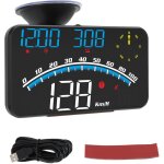 Jeffergarden - cran led hud intelligent, alarme de vitesse haute dfinition, compteur de vitesse gps ...