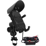 Jeffergarden support de t�l�phone pour moto 15 w, charge rapide sans fil, absorption des chocs, r�glable, ...