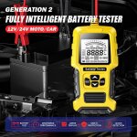 Jeffergarden testeur de batterie de voiture avec �cran lcd de 2, 7 pouces, portable, 12 v / 24 v, r�sistance ...