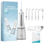 Jet dentaire hydropulsuer, irrigateur oral professionnel ipx7 �tanche, 6 buses 5 modes detartreur dentaire, ...