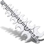 Jeu de 10 cl�s � fourche m�triques � prise de 3 / 8 , cl� � �crou �vas� tailles m�triques 10 - 19 mm, ...