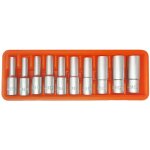 Jeu de 10 douilles torx femelles 1 / 2  long e8 e10 e11 e12 e14 e16 e18 e20 e22 e24