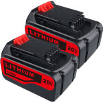 Pdstation - jeu de 2� 5. 0ah 20v batteries lithium pour black + decker 18v bl4018 - xj lb20 lbxr20 lbxr20 ...