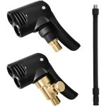 Jeu de 2 adaptateurs de valve de pneu de voiture, tubes de gonflage de valve, extensions de pompe � v�lo, ...
