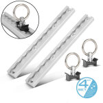 Jeu de 2 rails d'arrimage avec anneaux d'arrimage 30 cm - stahlwerk