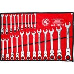 Bgs do it yourself - jeu de 22 cles mixtes a cliquet articulees, tete flexible 6 - 32 mm