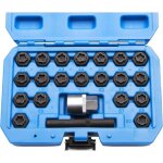 Jeu de 22 extracteurs �crou antivol pour d�monter les �crous antivol de roue