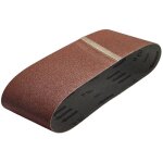 Lot de 3 bandes abrasives pour bois et m�tal, pour ponceuse � bandes - dimensions 76 x 457 mm - grain ...