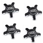 [jamais utilis�] jeu de 4 caches - moyeux pour audi ? enjoliveurs 135 mm ? abs noir ? installation facile ...