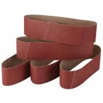 Jeu de 5 bandes abrasives en corindon fin 100 x 915 mm granulom�trie 60 / 80 / 120 / 240 / 320 - ahlsen ...