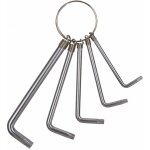 Jeu 5 cl torx t10 t15 t20 t25 t30 scurit avec anneau porte cls acier zingu