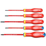 Jeu de 5 tournevis protwist isol�s 1000 volts facom atp. j5ve