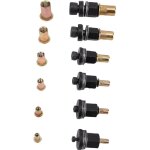 Jeu de 6 outils pour �crous � riveter, mandrin de rechange et embout de nez en acier rapide m3 m4 m5 ...