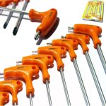 Jeu de 7 cl�s torx professionnelles � poign�e en t