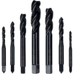 Jeu de 7 tarauds h�lico�daux hss assortiment de tarauds m3 � m12 pour filetage m�tal, plastique et bois ...