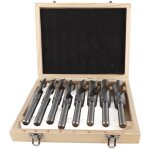 Jeu de 8 forets h�lico�daux � tige ronde en acier � haute teneur en carbone blanc pour usage industriel, ...