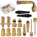Jeu d'adaptateurs de valve de v�lo, 15 pi�ces, embouts r�ducteurs, jeu d'adaptateurs de gonflage de pneus, ...