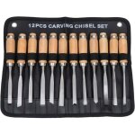 Jeu de burins � main en bois sculpt�, outil de gouges pour menuiserie 12 en 1