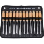 Jeu de burins � main en bois sculpt�, outil de gouges pour menuiserie 12 en 1