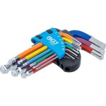 Jeu de cls allen multicolore courtes six pans femelle, six pans femelle  tte sphrique 1, 5 - 10 mm ...