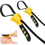 Jeu de cl�s � �lastique r�glables jaunes de 6 et 8 pouces (2 pi�ces) convenant aux r�servoirs, tuyaux, ...