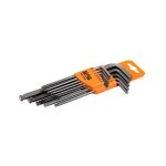 Jeu de clés mâles 6 pans à tête sphérique, dimensions en pouces - 12 pcs - bahco Jeu de clés mâles 6 pans à tête sphérique, dimensions en pouces - 12 pcs - bahco
