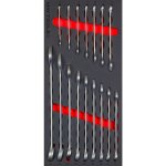 Mw tools - jeu de cl�s plates mixtes 6 - 24 mm 16 pi�ces module en mousse pour servante d'atelier mwco16624 ...