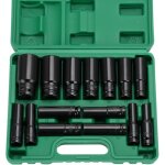 Jeu de douilles � choc 1 / 2  15pi�ces, 6 pans cr - v 8 - 32mm douilles � impact m�triques profondes, ...