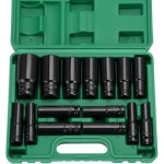 Jeu de douilles � choc 1 / 2  15pi�ces, 6 pans cr - v 8 - 32mm douilles � impact m�triques profondes, ...