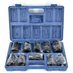 Jeu de douilles � chocs argent�es 1  10 pi�ces 17 - 41 mm