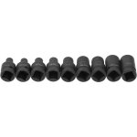 Jeu de douilles de taraud 9 pi�ces en acier cr - molybd�ne - douilles carr�es � entra�nement 1 / 2 pouce ...