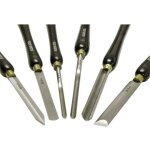 Coffret de 6 gouges de tournage hss h6tlg holzmann