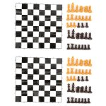 Jeu d'�checs portable 2 en 1 pour enfants et adultes - pi�ces d'�checs compl�tes