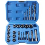 Jeu d'extracteurs de boulons, 26 pi�ces, vis en spirale et forets, douille d'extraction pour enlever ...
