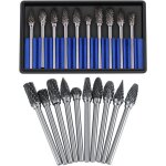Jeu de fraises en carbure fichiers rotatifs acier au tungst�ne 10pcs diam�tre t�te coupe pour fraise ...