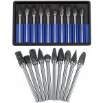 Jeu de fraises en carbure fichiers rotatifs acier au tungstne 10pcs diamtre tte coupe pour fraise ...