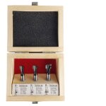 Jeu de fraises  rainurer en t stier 3 pices, pour vis m5, m6 et m8, diamtre de queue 8 mm, pour dfonceuses ...