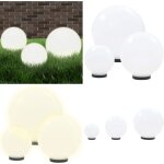 Jeu de lampe boule � led 3 pcs pmma sph�rique 20 / 30 / 40 cm - lampes de jardin - �clairage ext�rieur ...