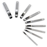 Xpotool - wiltec jeu poin�ons de cuir 3 - 12mm 9 pcs. acier au carbone cuir caoutchouc plastique souple ...