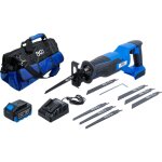 Jeu de scie sabre sur batterie sans balais 18 v avec batterie et chargeur rapide