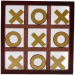 Jeu de soci�t� en bois xo - jeu de tic tac toe d�coratif pour table basse - puzzle interactif pour enfants ...