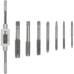 Jeu de tarauds m�trique goujure h�lico�dale 8pcs tarauds filet�s r�glables avec al�soir (m3 m4 m5 m6 ...