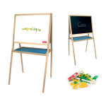 Jeujura - tableau double face creatifs en bois craies + feutres