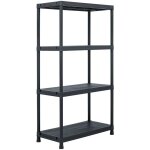 Jinlefu - tagre de rangement 100 kg 60 x 30 x 138 cm plastique noir