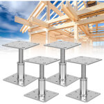 Jiubiaz support de poteau r�glable, hauteur ajustable pour projets bois et jardin 30 - 250 mm argent ...