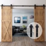 Jn. songs - 1, 83m / 6ft quincaillerie kit de rail pour porte coulissante industriel hardware kit double ...
