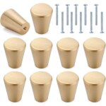 10pcs boutons de tiroir bouton de meuble 20mm rond poign�e de porte en aluminium avec vis pour armoires ...
